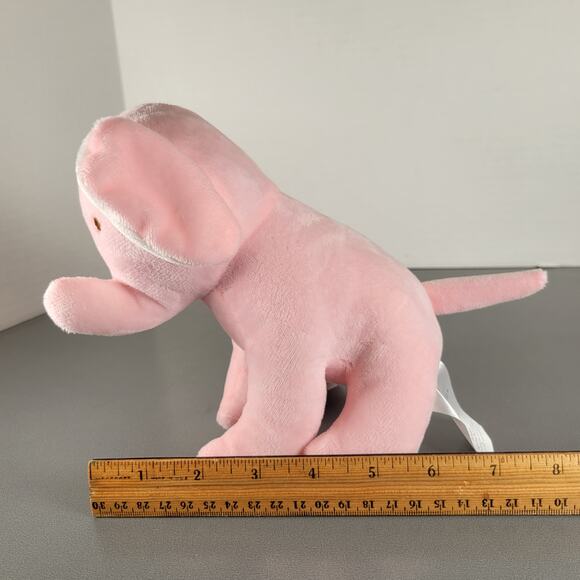 Petite L'amour Pink Elephant Plush 8" Baby Toy Soft Stuffed Animal 2020 Plushy - Picture 9 of 12